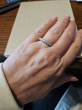 Sterling Silver Mossiante Ring size 7